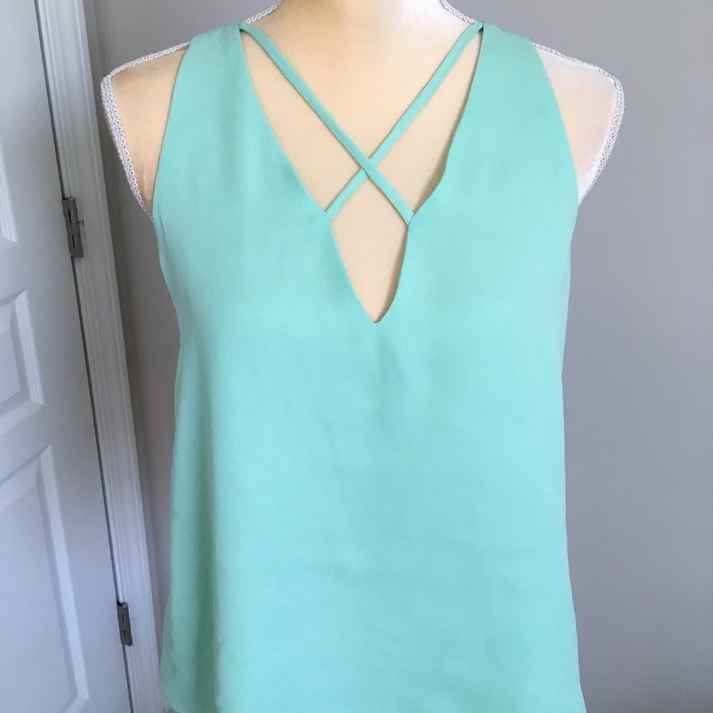 Necessary Objects mint green blouse